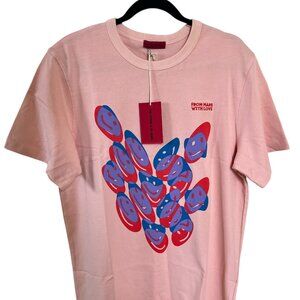 The Future Is On Mars TFIOM Men's Alien Smile T-Shirt Size Medium Peach Color